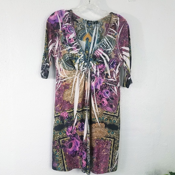 Apt. 9 Tops - Paisley Rose Blouse Tunic Dress